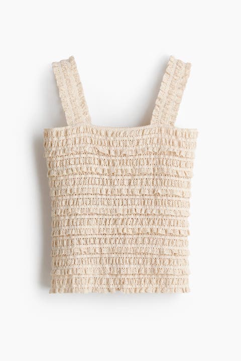 Lace Jersey Sleeveless Top