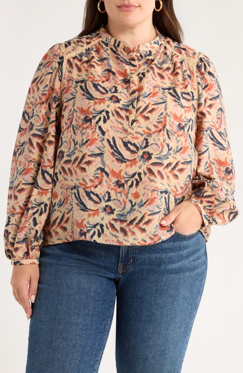 Caslonr Caslon(r) Embroidered Inset Top In Multi