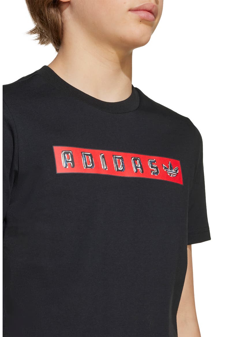Kids' Cotton Graphic T-Shirt, Alternate, color, BLACK