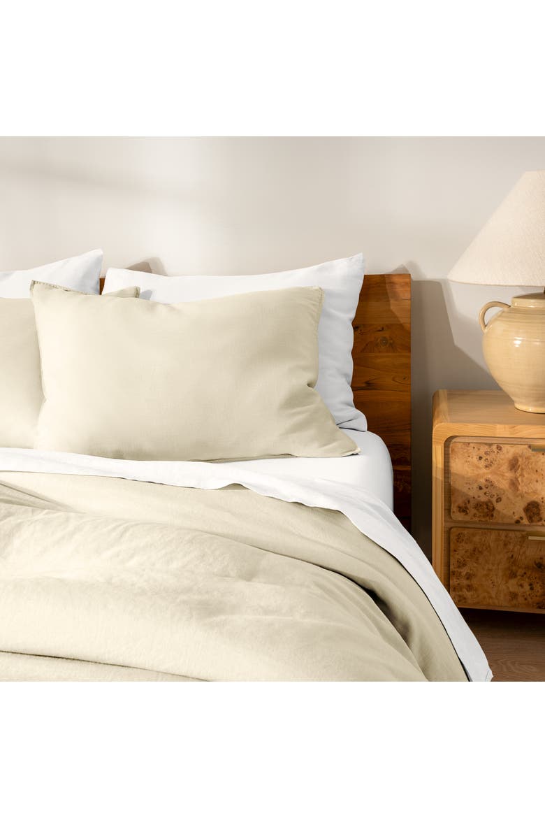 100% European Linen Duvet Cover and Sham Set, Alternate, color, Natural