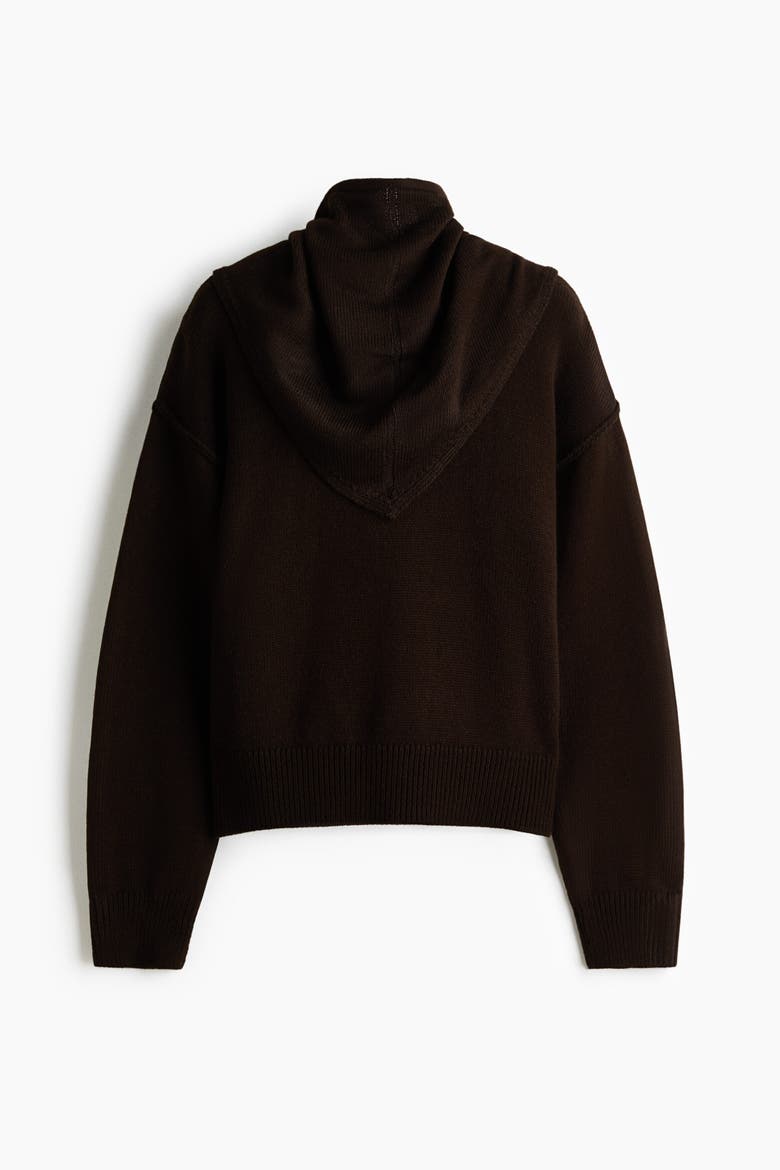 Jumper With Scarf, Alternate, color, Dark brown