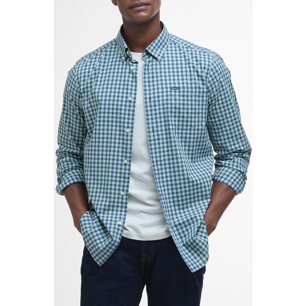 Barbour Merryton Tailored Fit Check Button-down Shirt In Pale Apple
