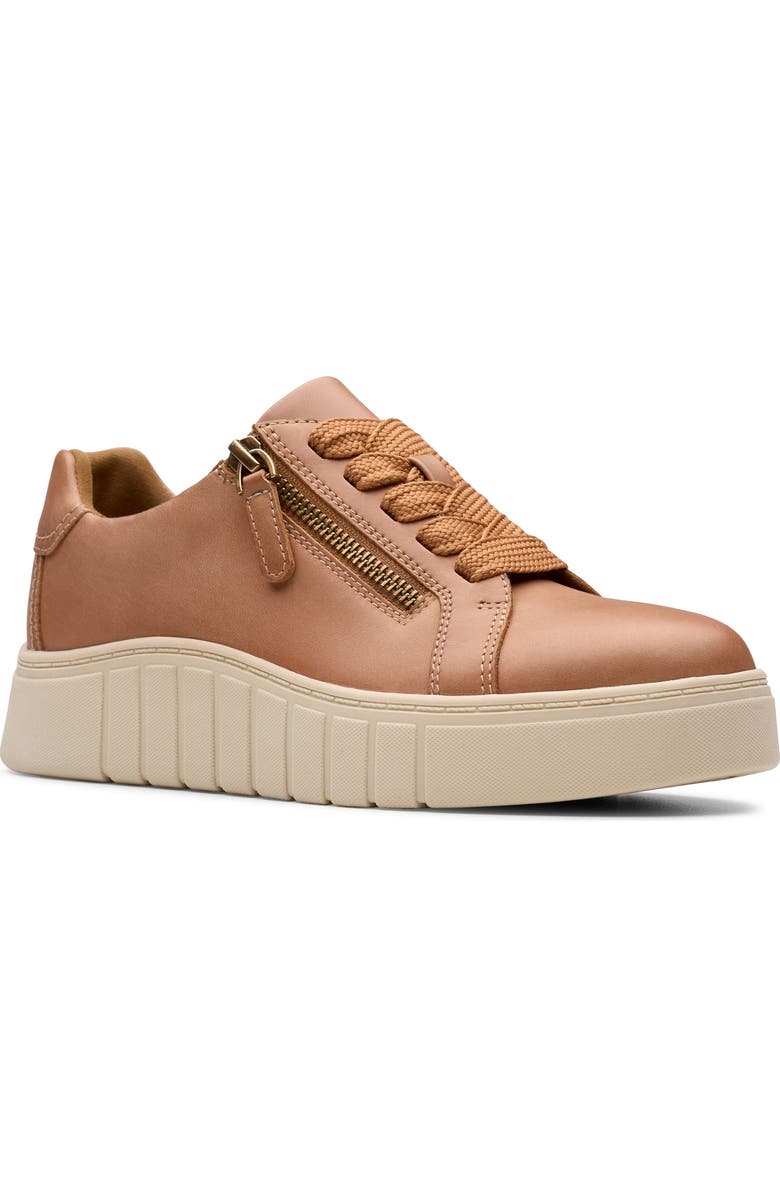 Clarks<sup>®</sup> Mykah Joy Sneaker, Main, color, Tan Leather