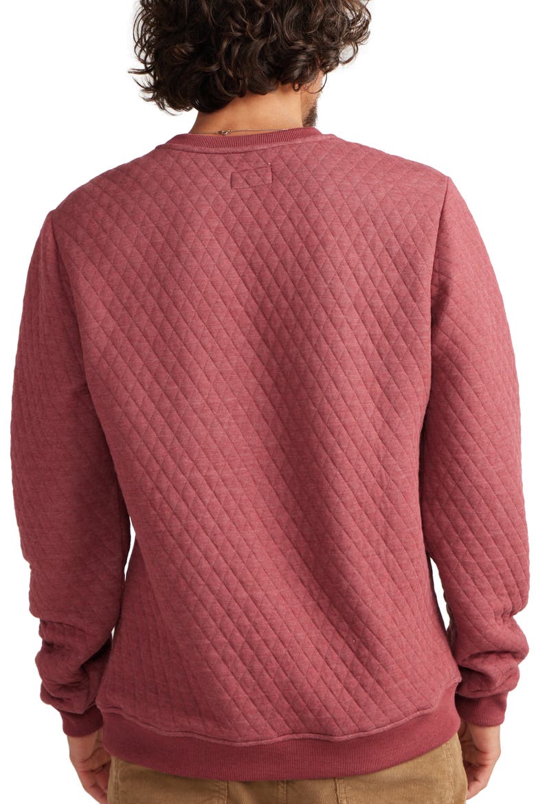 Corbet Quilted Sweatshirt, Alternate, color, CABERNET HEATHER