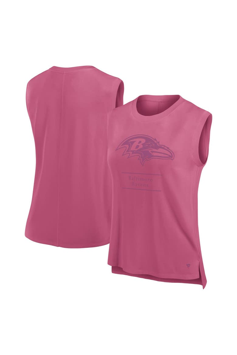 Women's Fanatics Pink Baltimore Ravens Studio Embrace Tank Top, Alternate, color, Pink