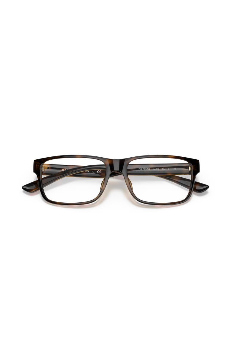 Polo Ralph Lauren 55mm Rectangle optical glasses, Alternate, color, Tortoise