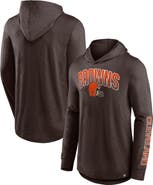 FANATICS Men's Fanatics Branded Brown Cleveland Browns Front Runner Long Sleeve Hooded T-Shirt