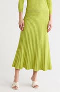 KAY UNGER SPORTSWEAR Rib Knit Midi Skirt