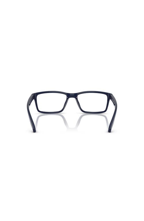 Arnette 52mm Rectangle Optical Glasses In Blue
