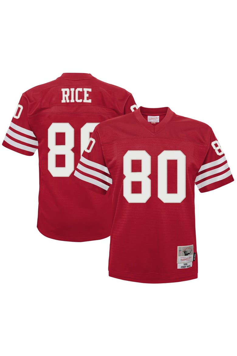 Infant Mitchell & Ness Jerry Rice Scarlet San Francisco 49ers 1990 Retired Legacy Jersey, Main, color, Scarlet