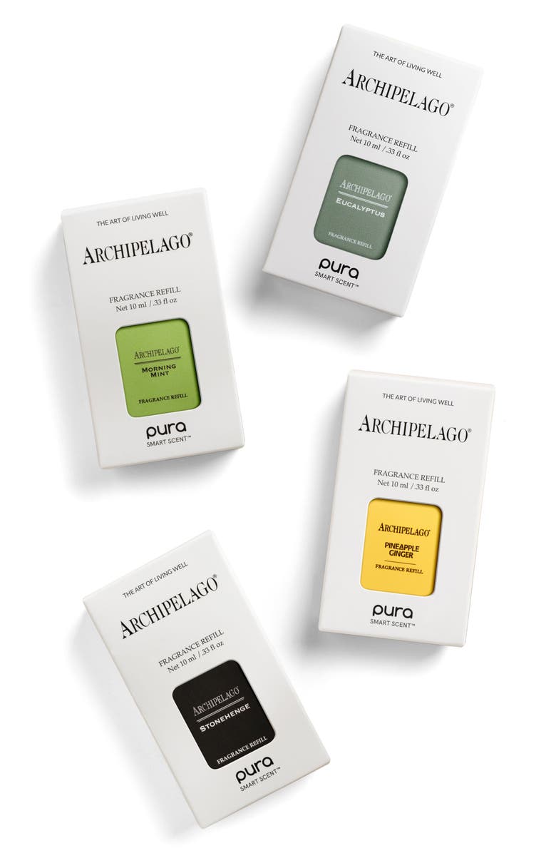 PURA x Archipelago 4-Pack Diffuser Fragrance Refills, Alternate, color, 