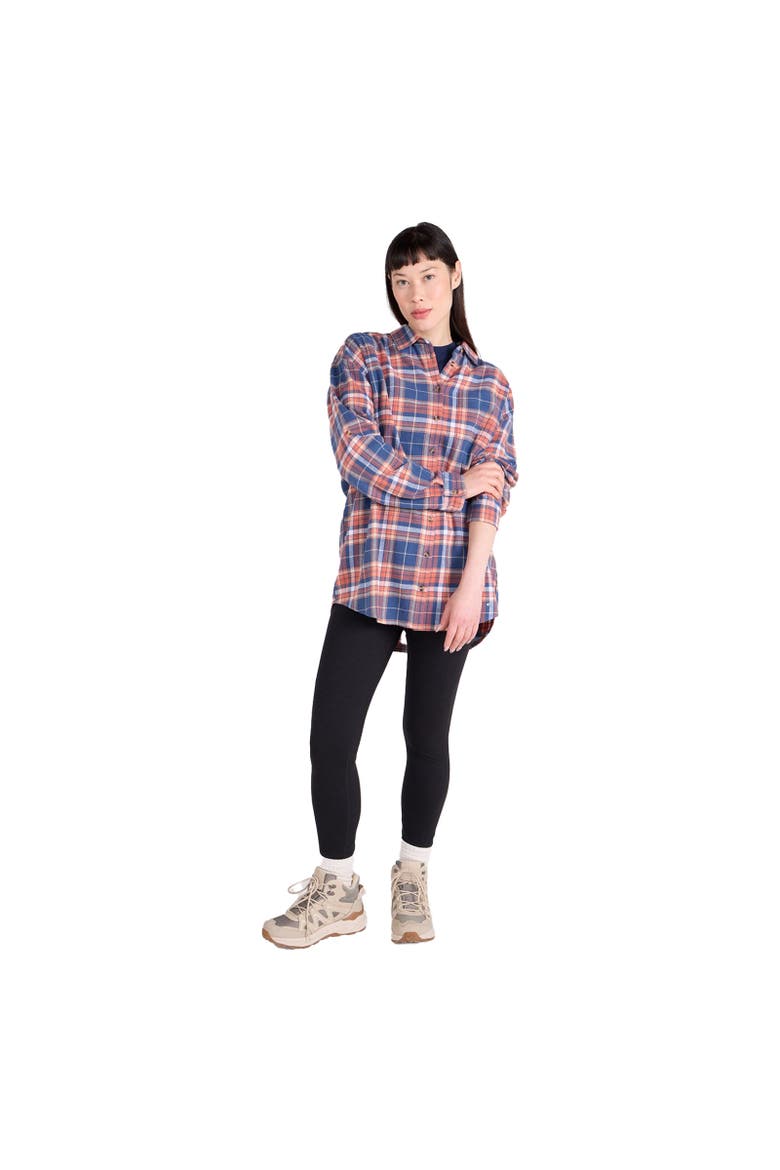 Elm Flannel Relaxed Fit Long-Sleeved Shirt, Alternate, color, Navy