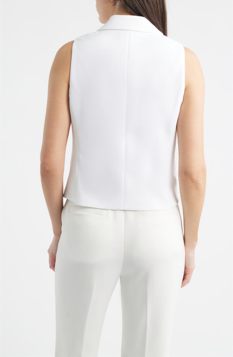 Anne Klein Four-Button Vest, Alternate, color, Crisp White