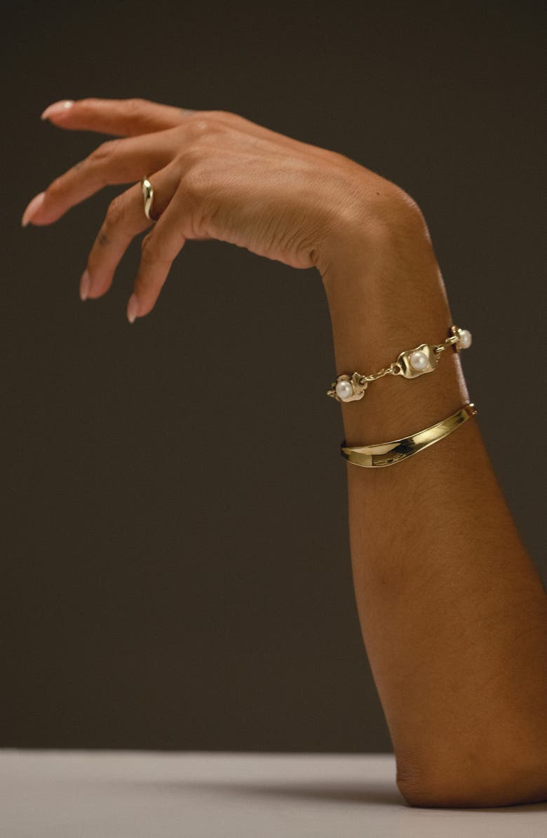 FARIS Ostra Freshwater Pearl Bracelet, Alternate, color, Gold