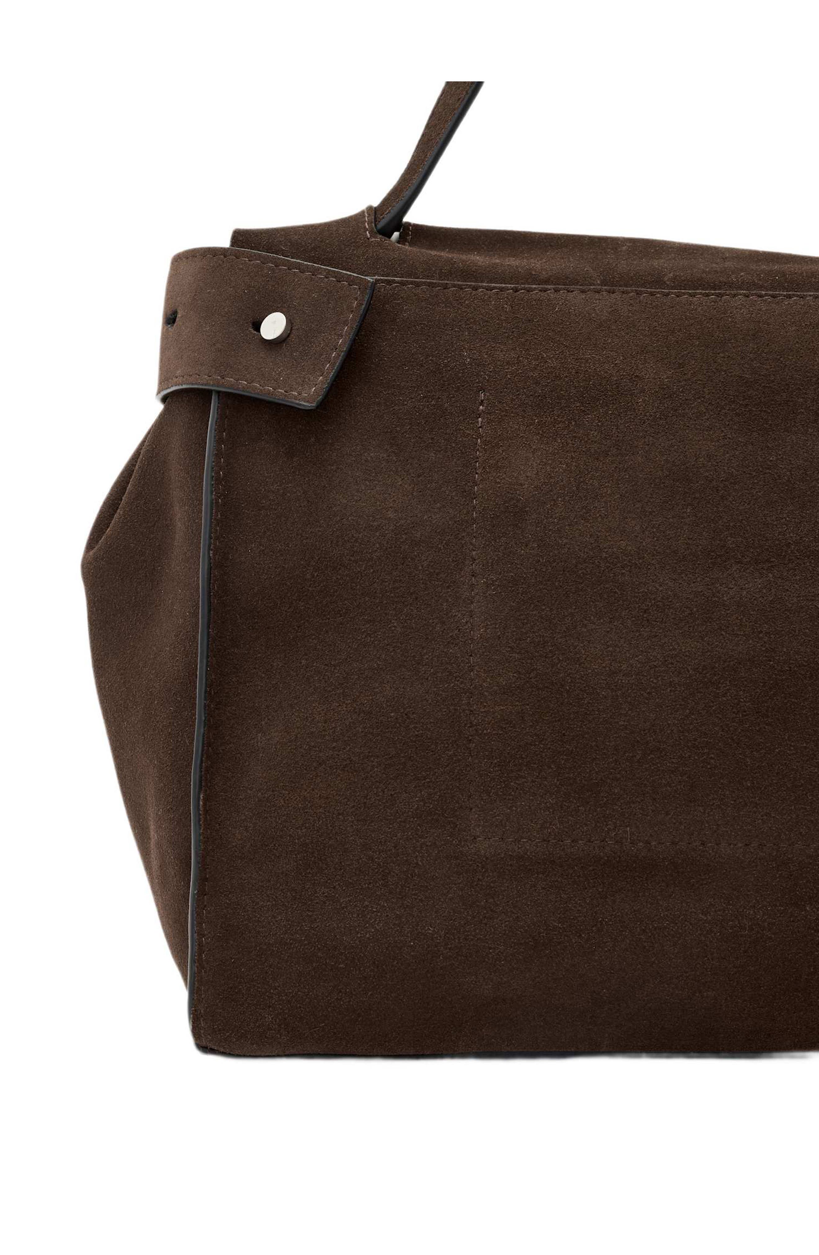 Ursa Suede Satchel Bag, Alternate, color, FANGO BROWN