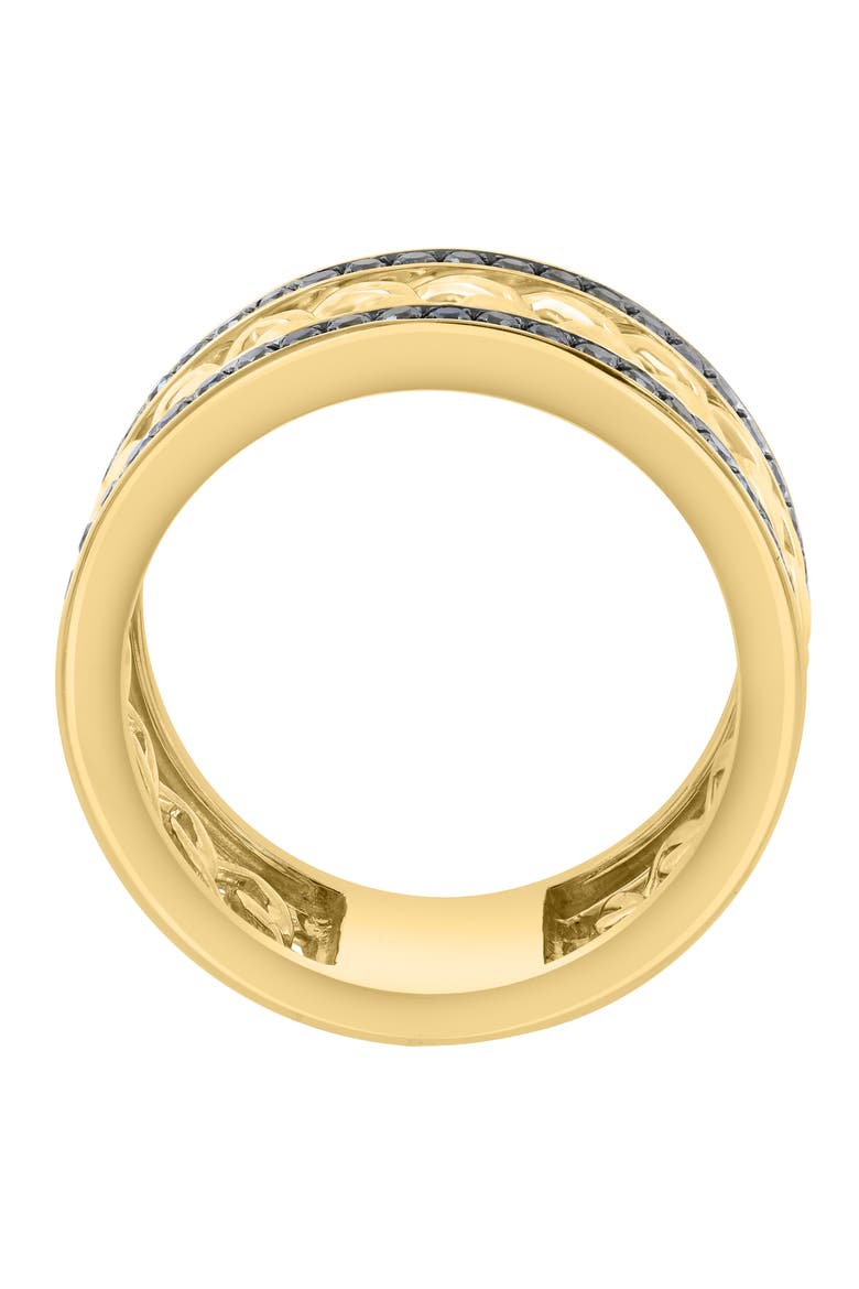 Black Diamond Curb Link Band Ring, Alternate, color, BLACK