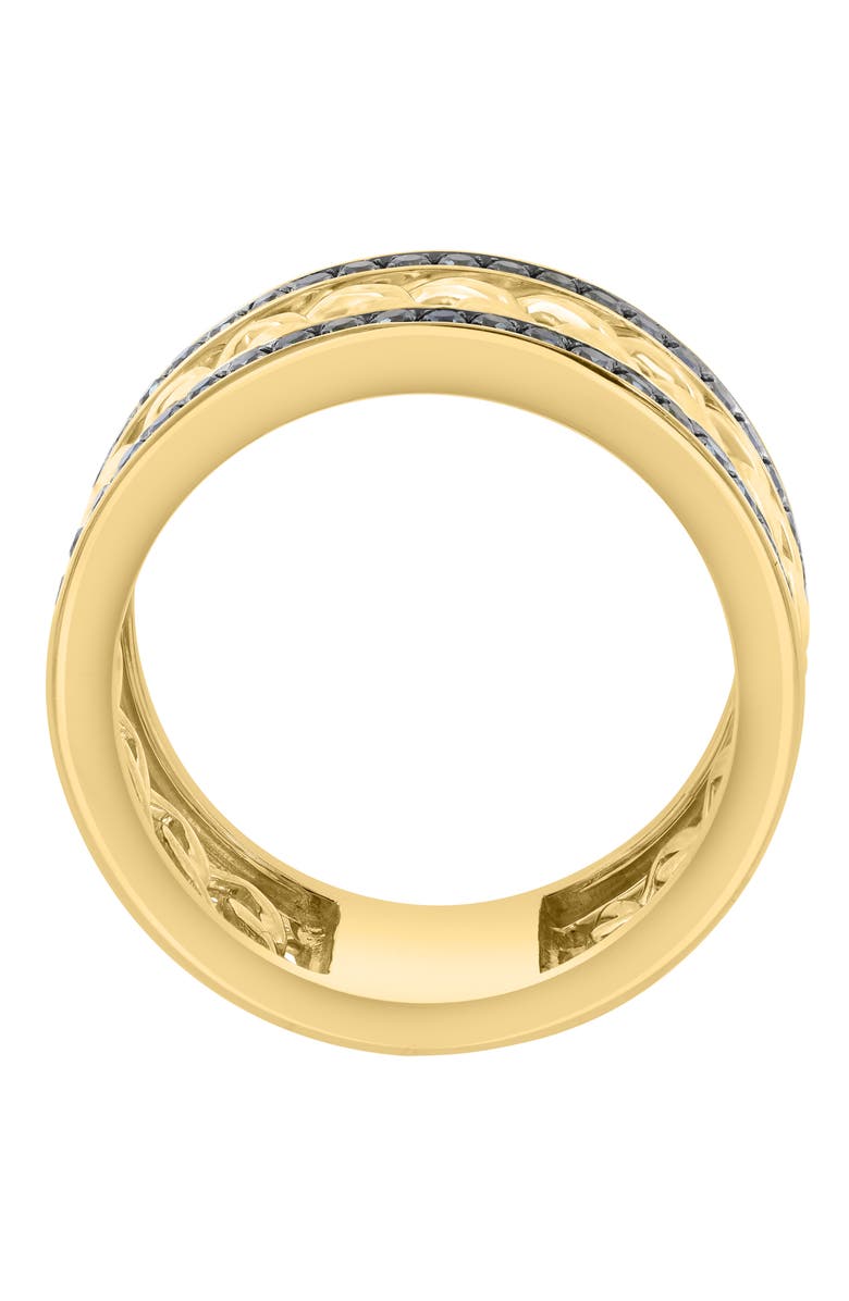 EFFY Black Diamond Curb Link Band Ring, Alternate, color, Black