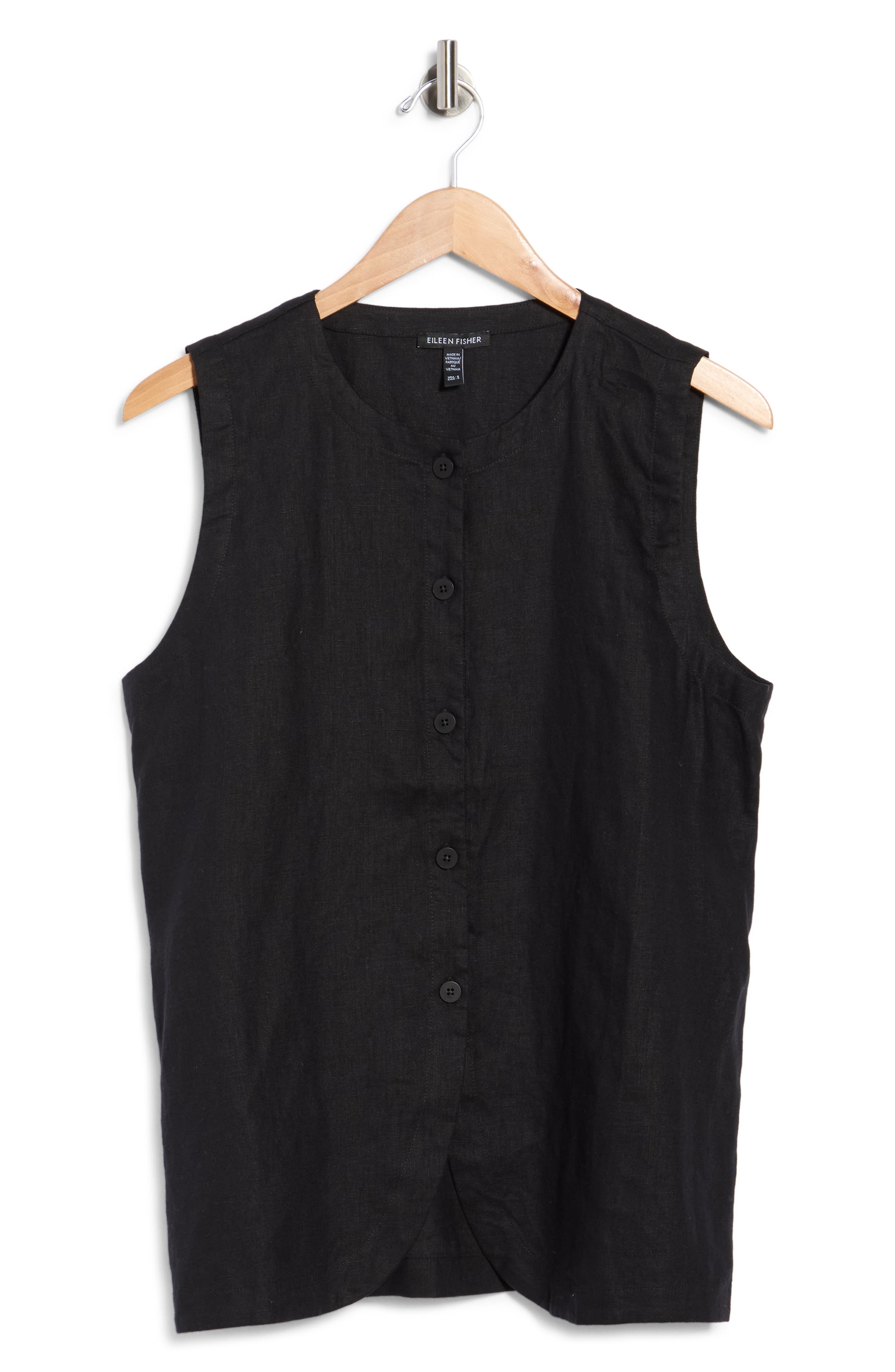 Eileen Fisher Organic Linen Long Vest