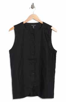 Eileen Fisher Organic Linen Long Vest