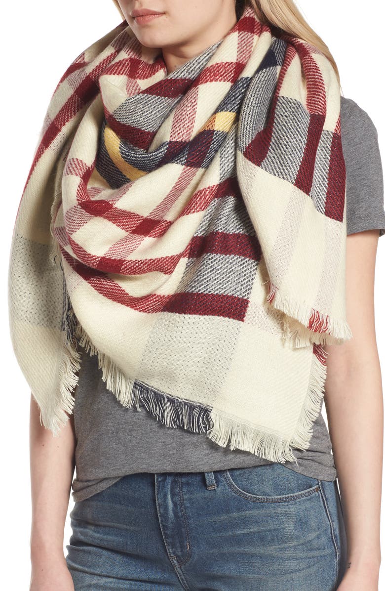 Shiraleah Lyla Plaid Square Scarf, Alternate, color, 
