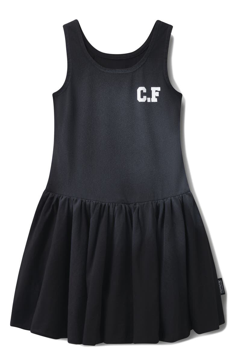Nununu Kids' Party Fit & Flare Sleeveless Cotton Dress, Main, color, Black