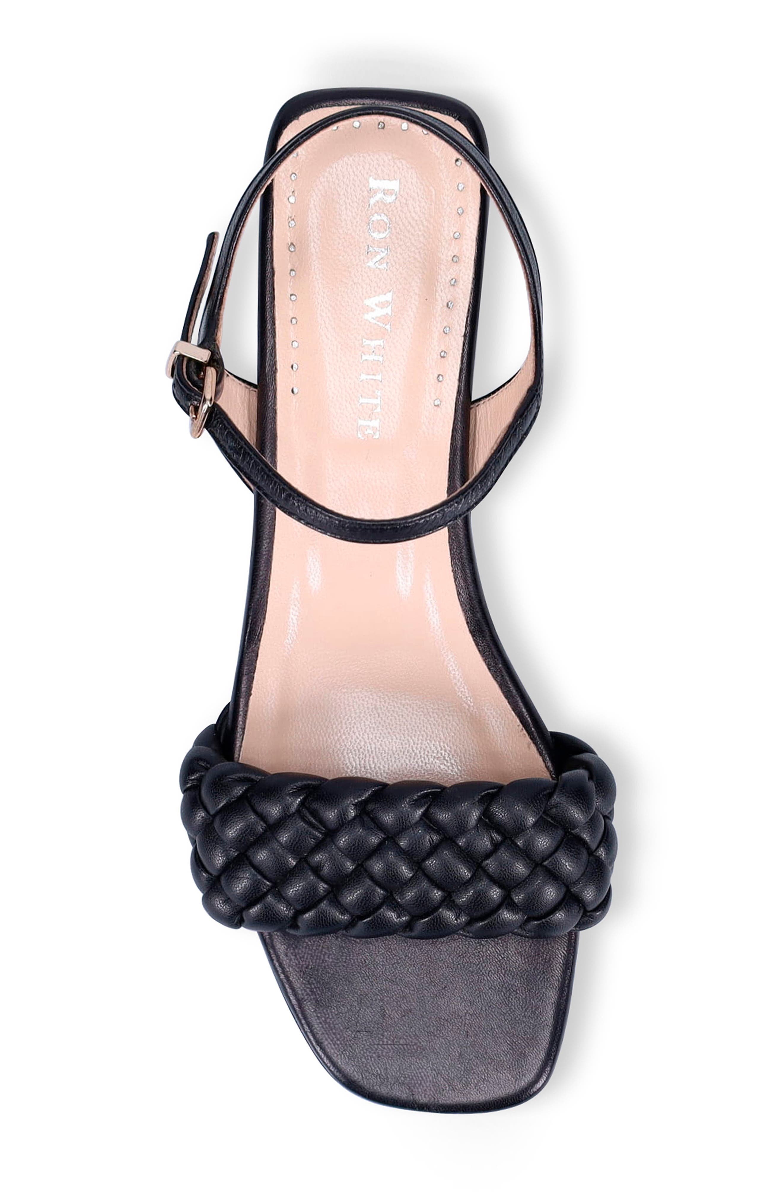 Ron White Barbra Ankle Strap Sandal, Alternate, color, Onyx