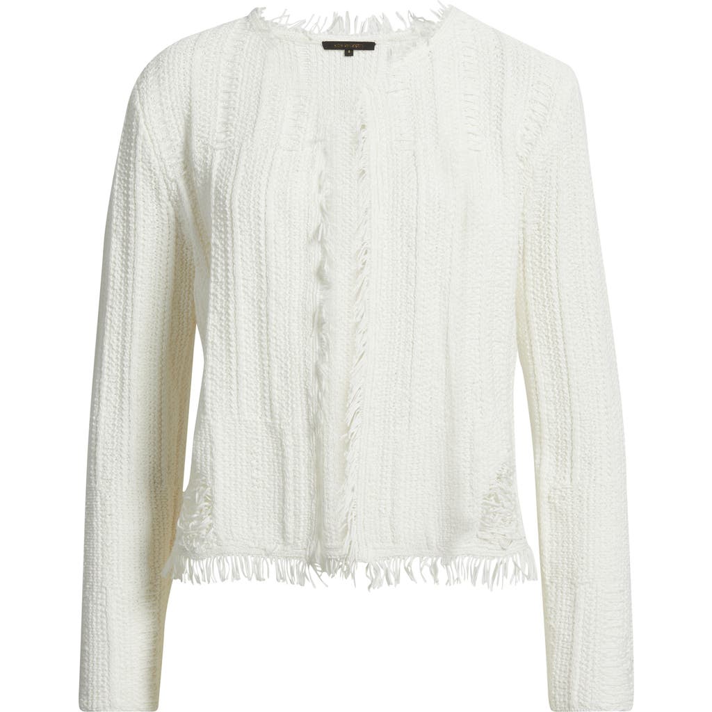 Kobi Halperin Marlee Fringe Cardigan In White