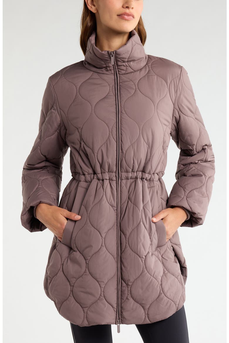 Skyline Longline Quilted Jacket, Alternate, color, GREY PLUM
