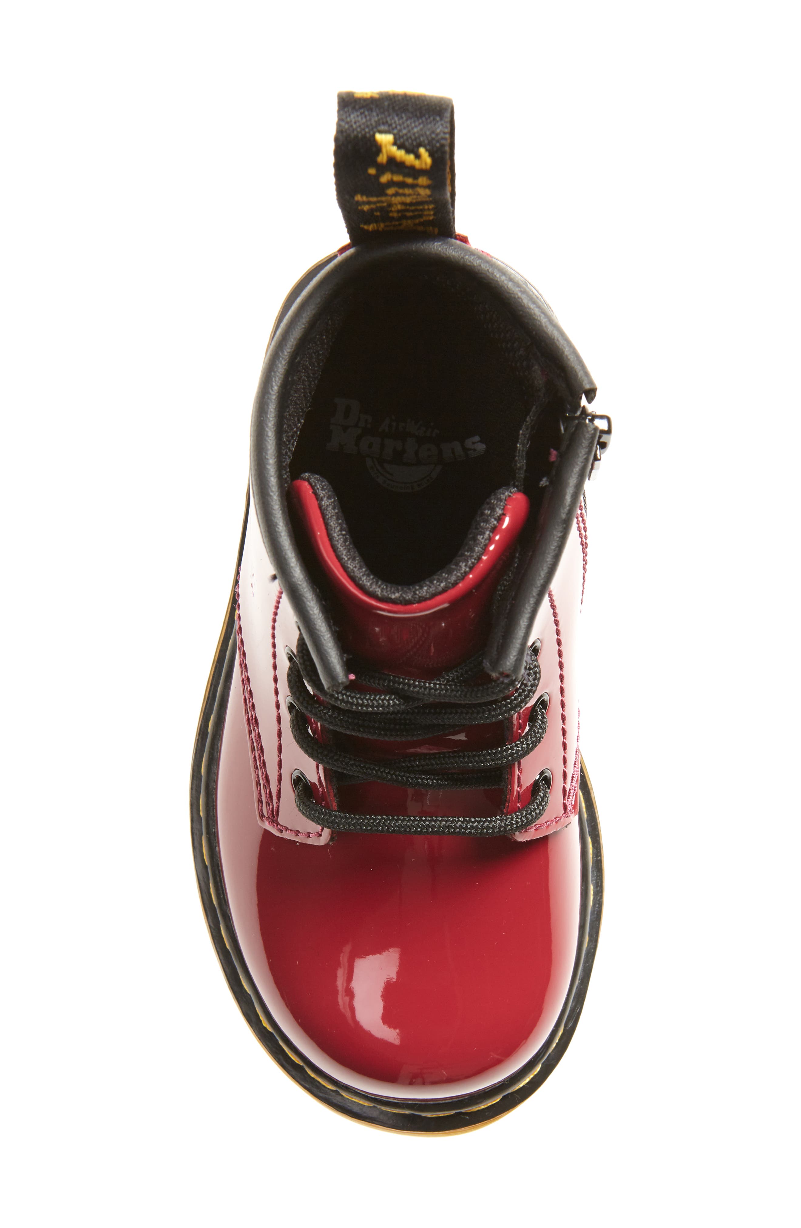 Kids' 1460 Lace-Up Boot, Alternate, color, DARK SCOOTER RED PATENT