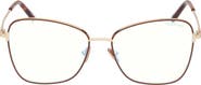 TOM FORD 55mm Butterfly Blue Light Blocking Optical Glasses