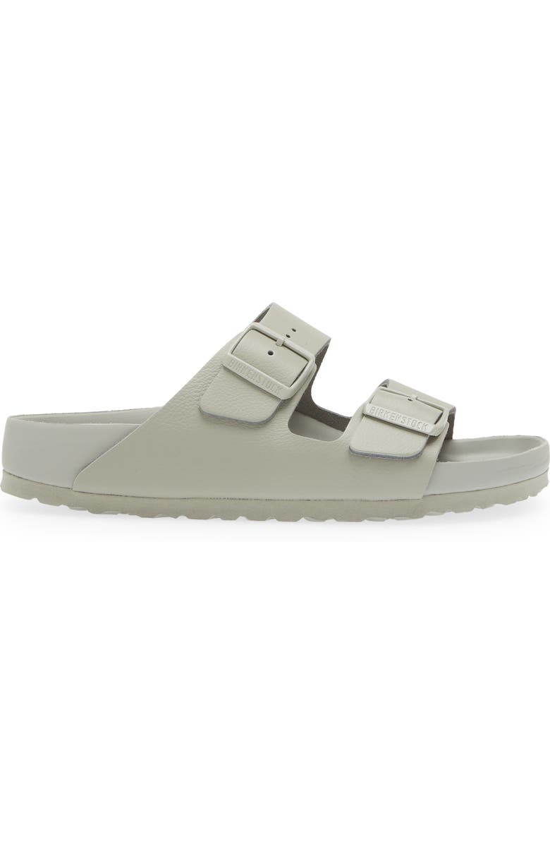 Birkenstock Arizona Exquisite Leather Slide Sandal, Alternate, color, Mineral Gray