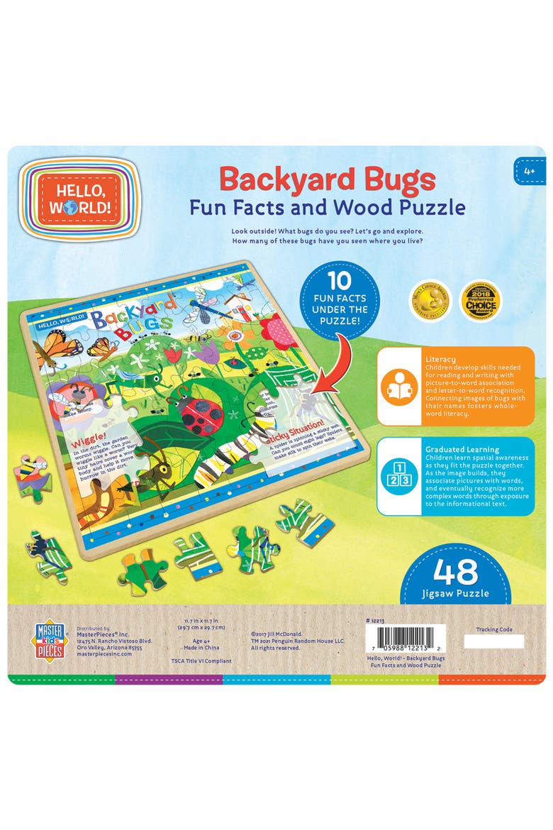 Backyard Bugs 48 Piece Wood Puzzle, Alternate, color, Multicolor