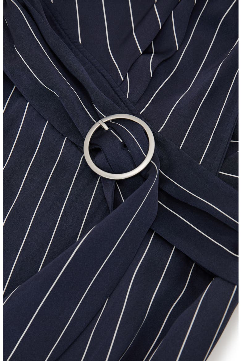 Casey Striped Halter Midi Dress, Alternate, color, NAVY