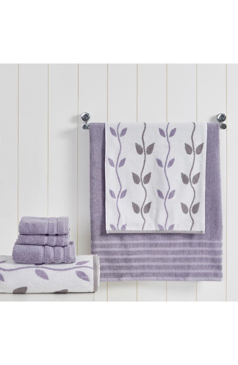 Modern Threads Yard Dyed 6-Piece Towel Set, Alternate, color, Grey Lavender