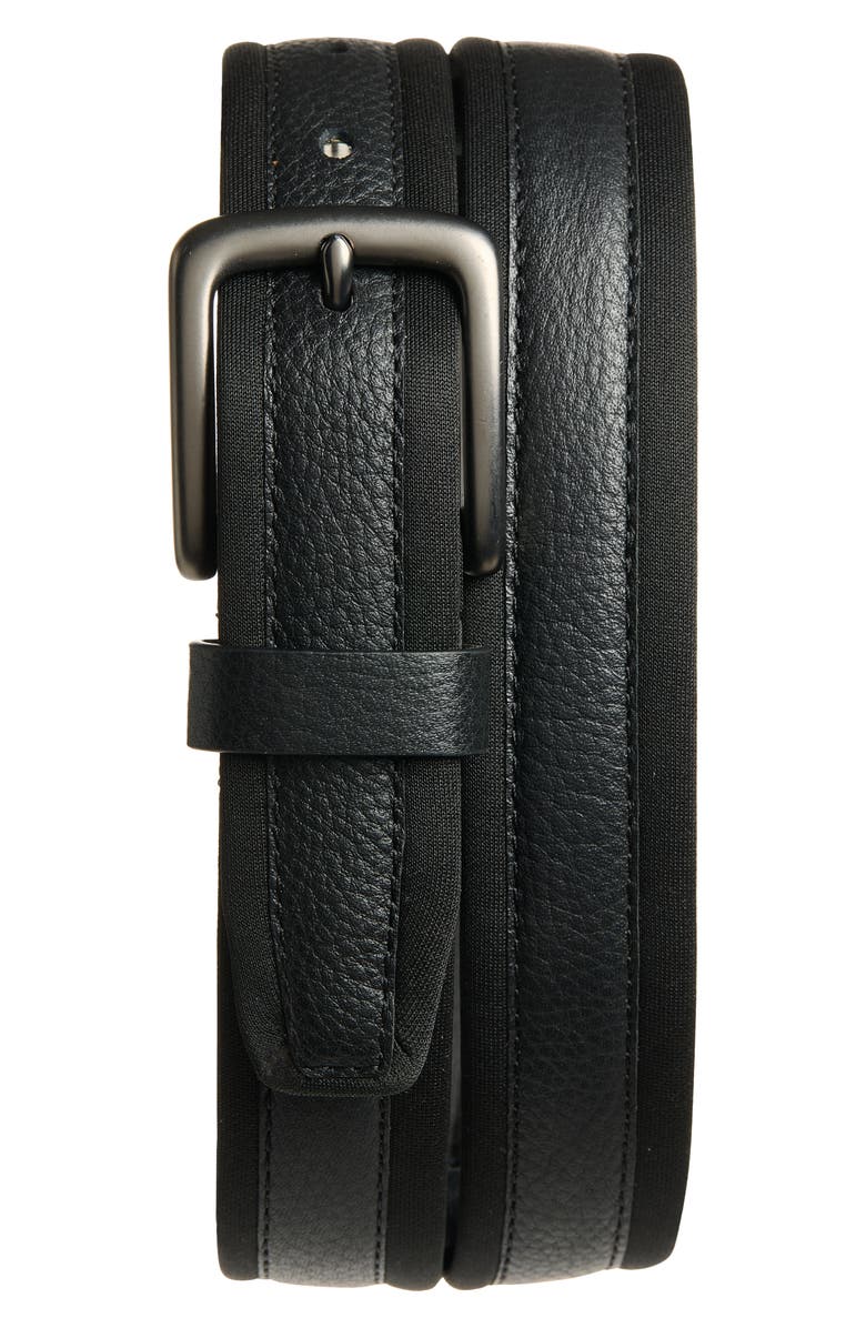 Cole Haan Tubular Cushion Belt, Main, color, Black