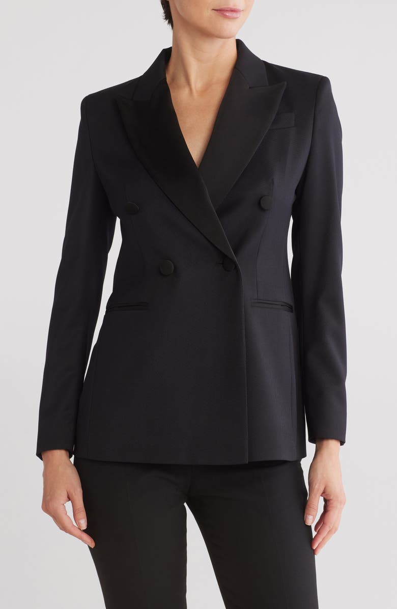 BOSS Jatuxa Peaked Lapel Blazer, Main, color, Black