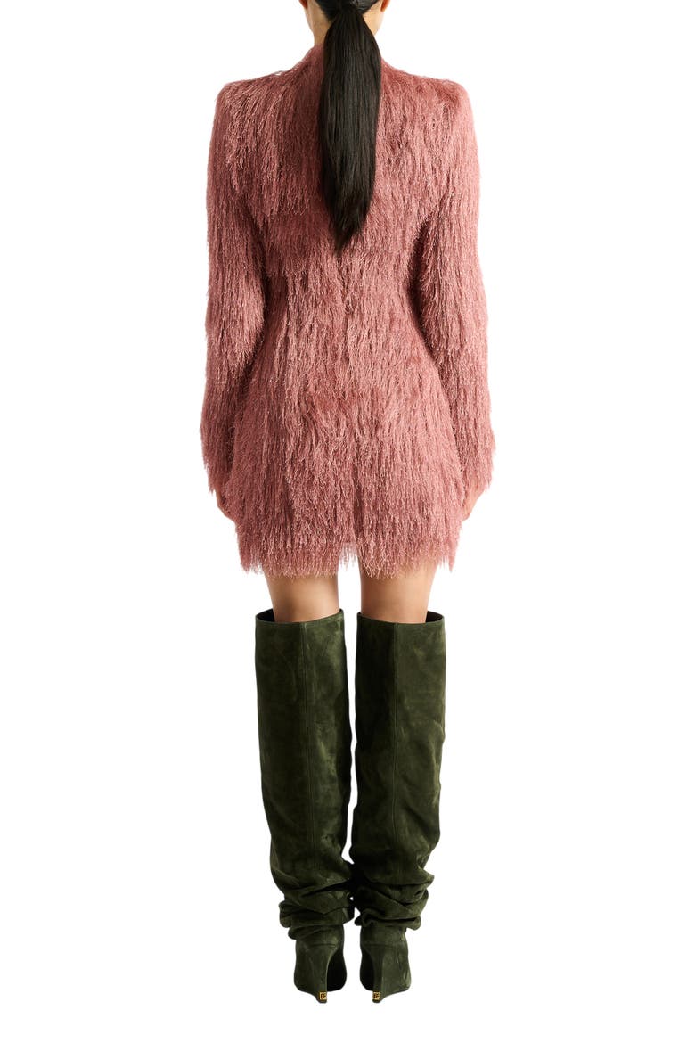 Fringe Bodycon Dress, Alternate, color, pink