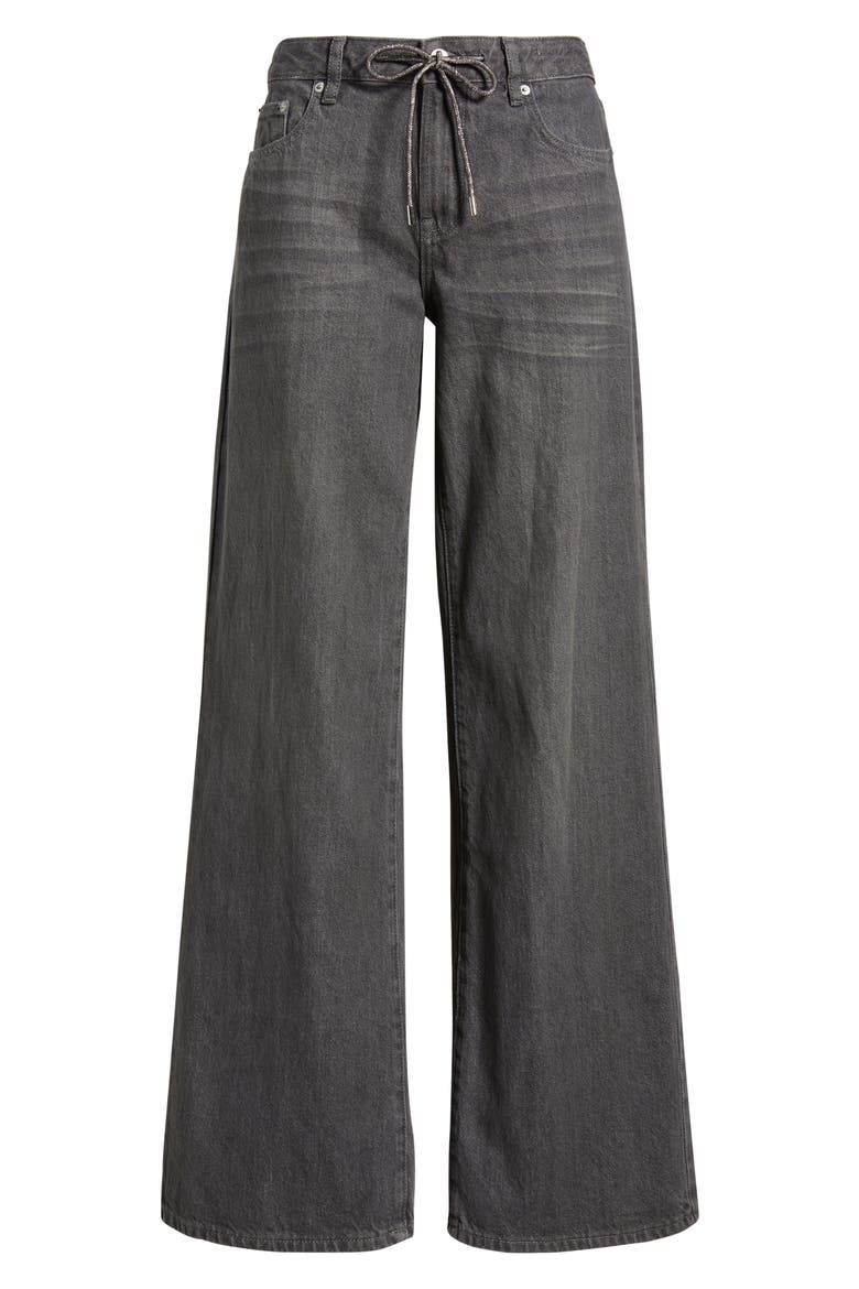 Aubrey Wide Leg Jeans, Alternate, color, GRAY