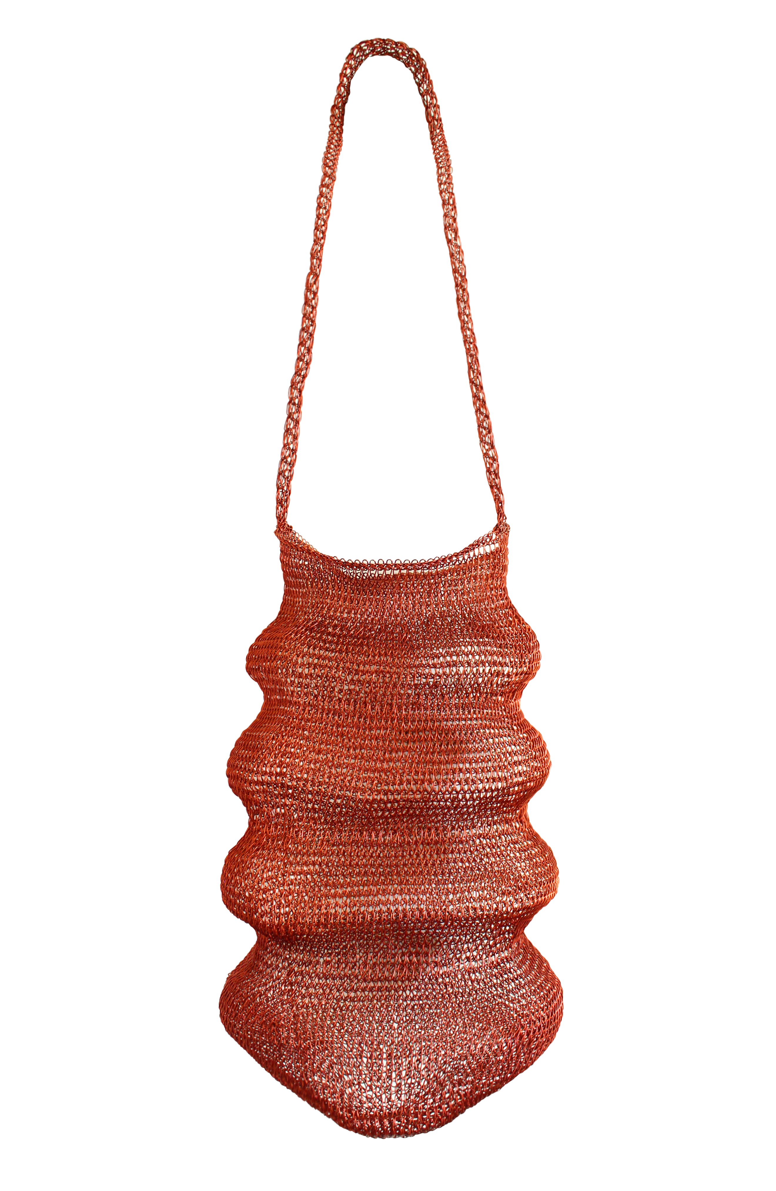 BRUNNA.CO The Shell Handwoven Wire Ba, Main, color, Copper