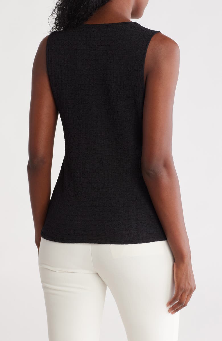 DKNY Pucker Twist V-Neck Tank, Alternate, color, 