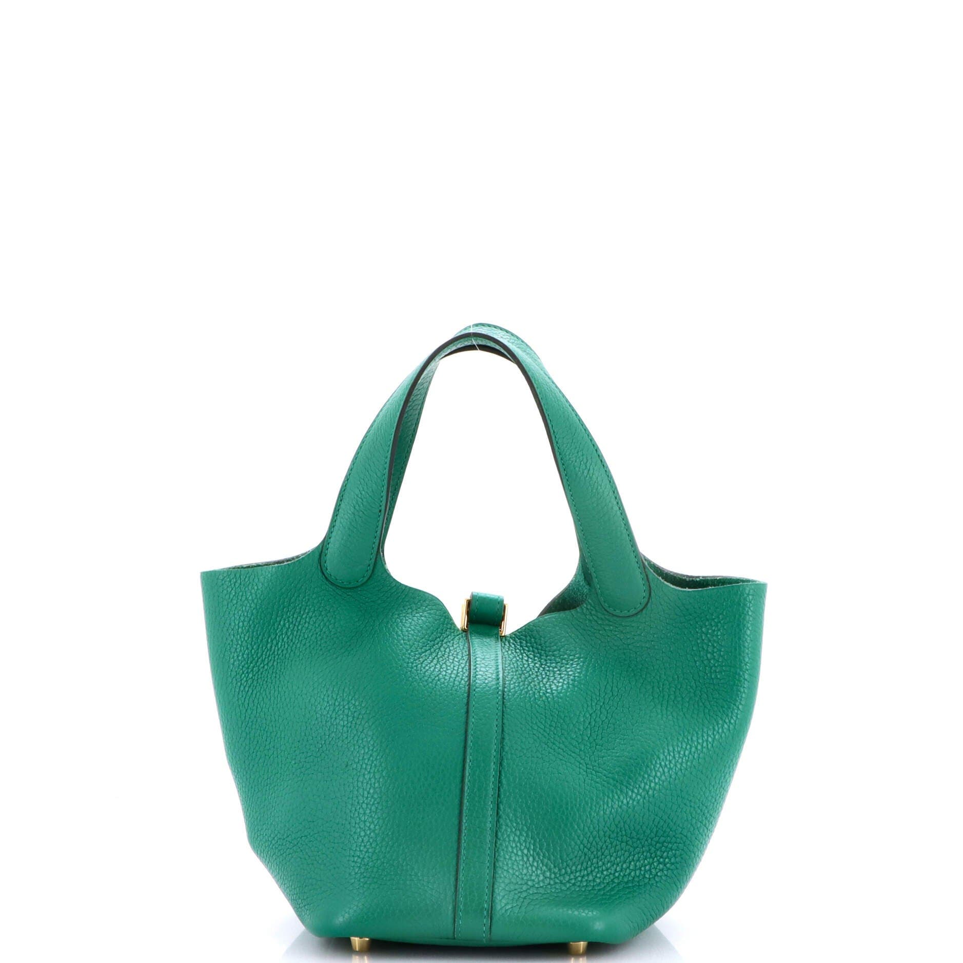 Pre-Owned Hermes Picotin Lock Bag Clemence PM, Alternate, color, Vert Vertigo