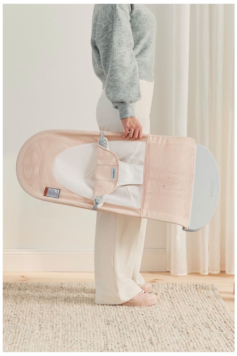 Bouncer Balance Soft Convertible Mesh Baby Bouncer, Alternate, color, PEARLY PINK