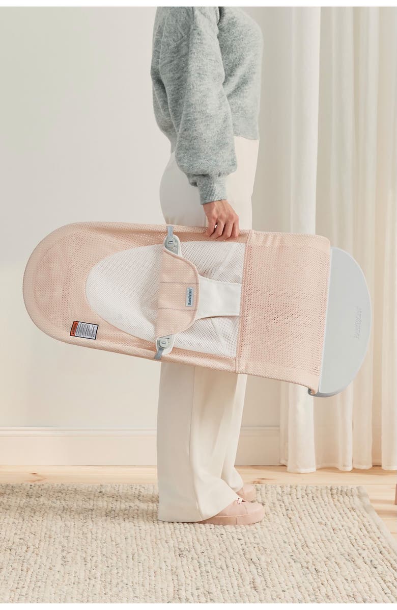 BabyBjörn Bouncer Balance Soft Convertible Mesh Baby Bouncer, Alternate, color, Pearly Pink/White
