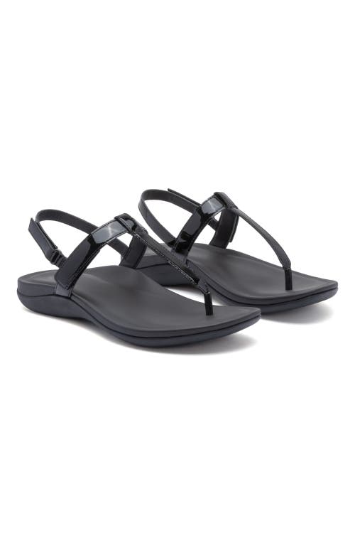 Abeo Oasis T Strap Sandal In Black - Regular
