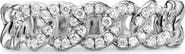 David Yurman Belmont Curb Link Narrow Ring with Pavé Diamonds