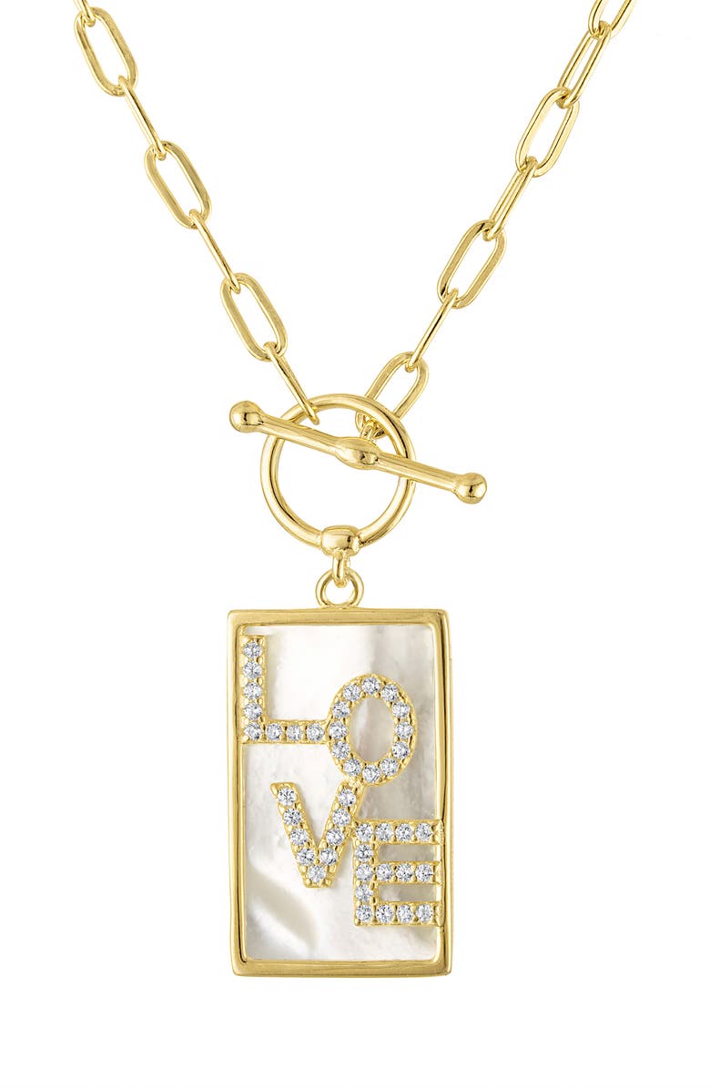 FZN Love Toggle Pendant Necklace, Main, color, Gold