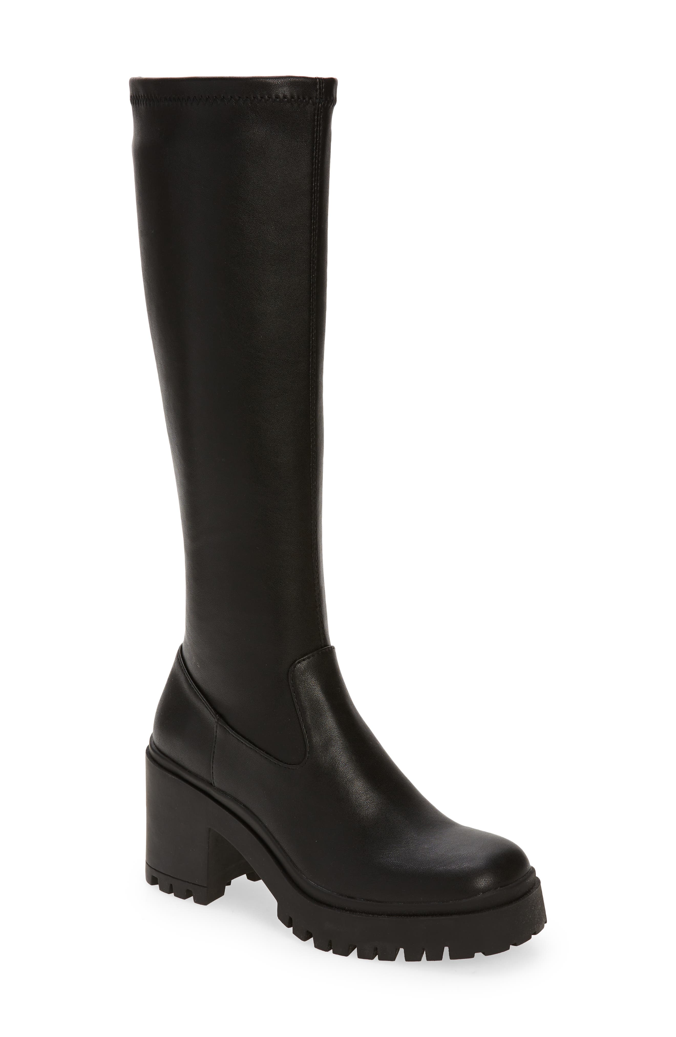 Steve Madden Lalo Lug Sole Tall Boot, Main, color, 