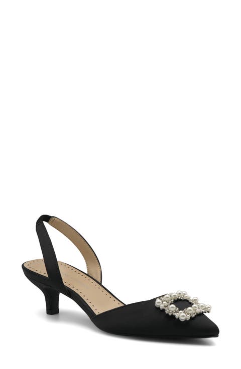 Suza Embellished Slingback Pump (Women)