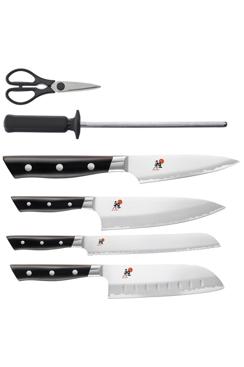 Evolution 7-Piece Knife Block Set, Alternate, color, SILVER