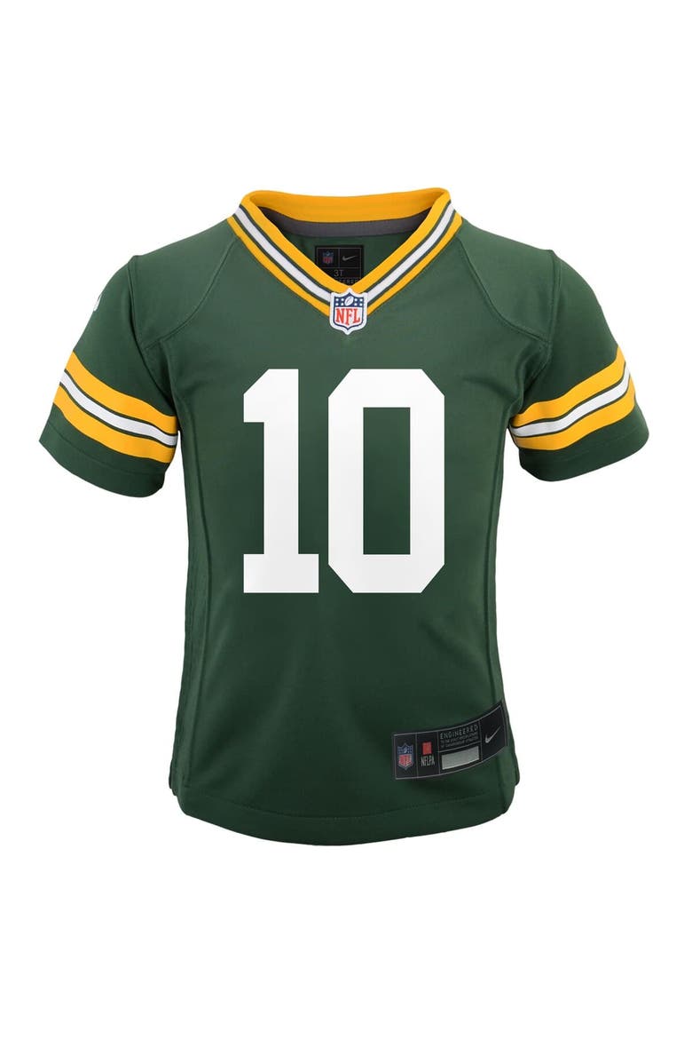Preschool Nike Jordan Love Green Green Bay Packers Team Player Game Jersey, Alternate, color, Green